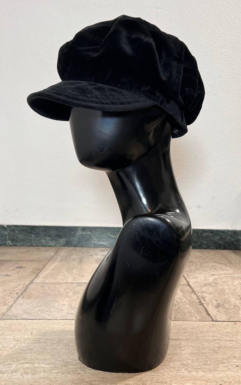 Vintage 70S Velvet Baker Boy Hat von 1968VintageBerlin