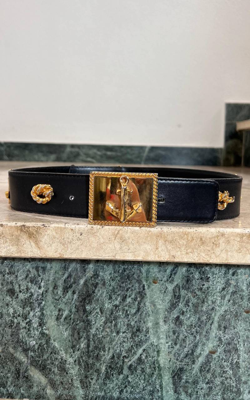 Vintage 90S Escada Anchor Belt Darkblue von 1968VintageBerlin