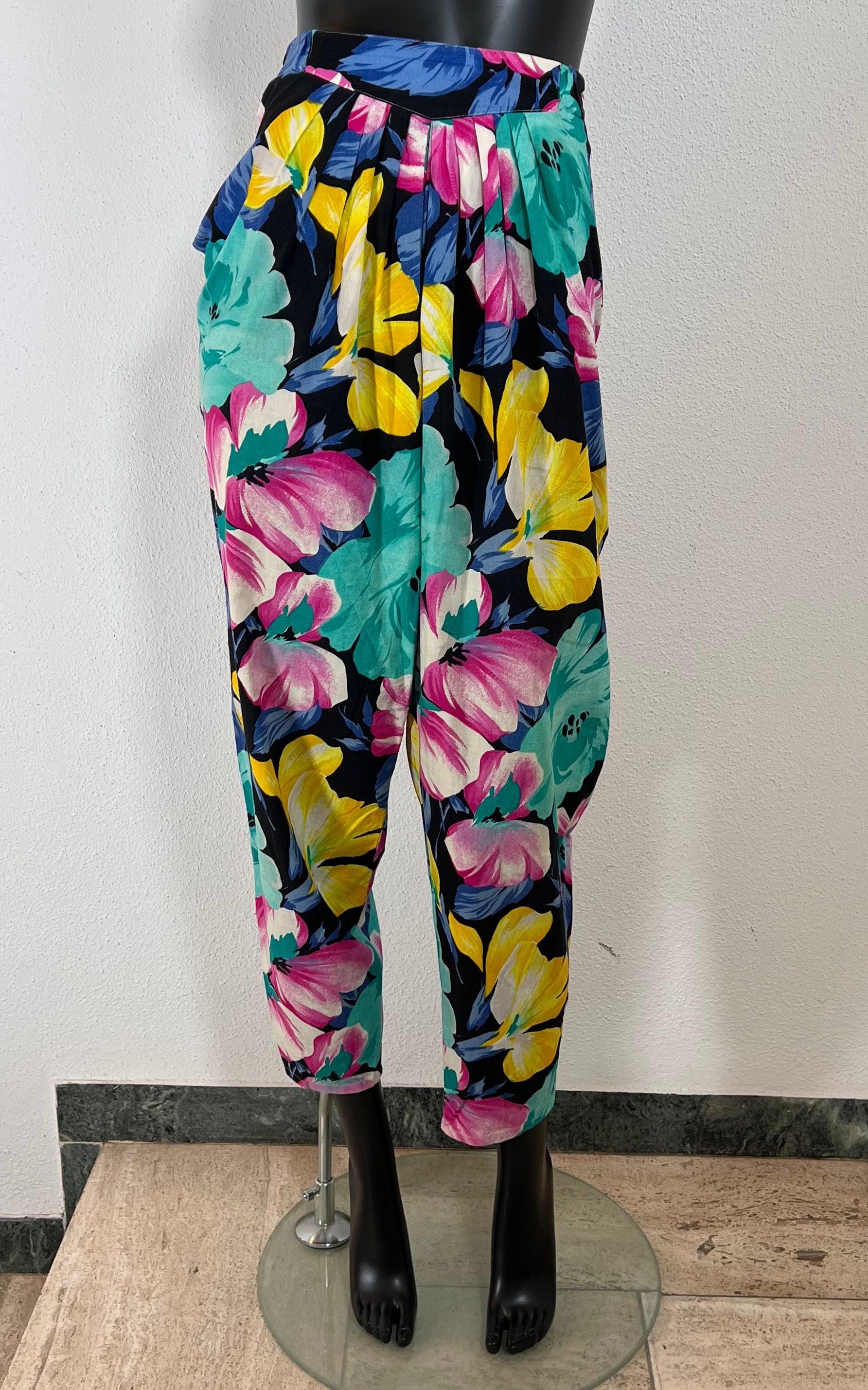 Vintage 90S Hibiscus Pants von 1968VintageBerlin