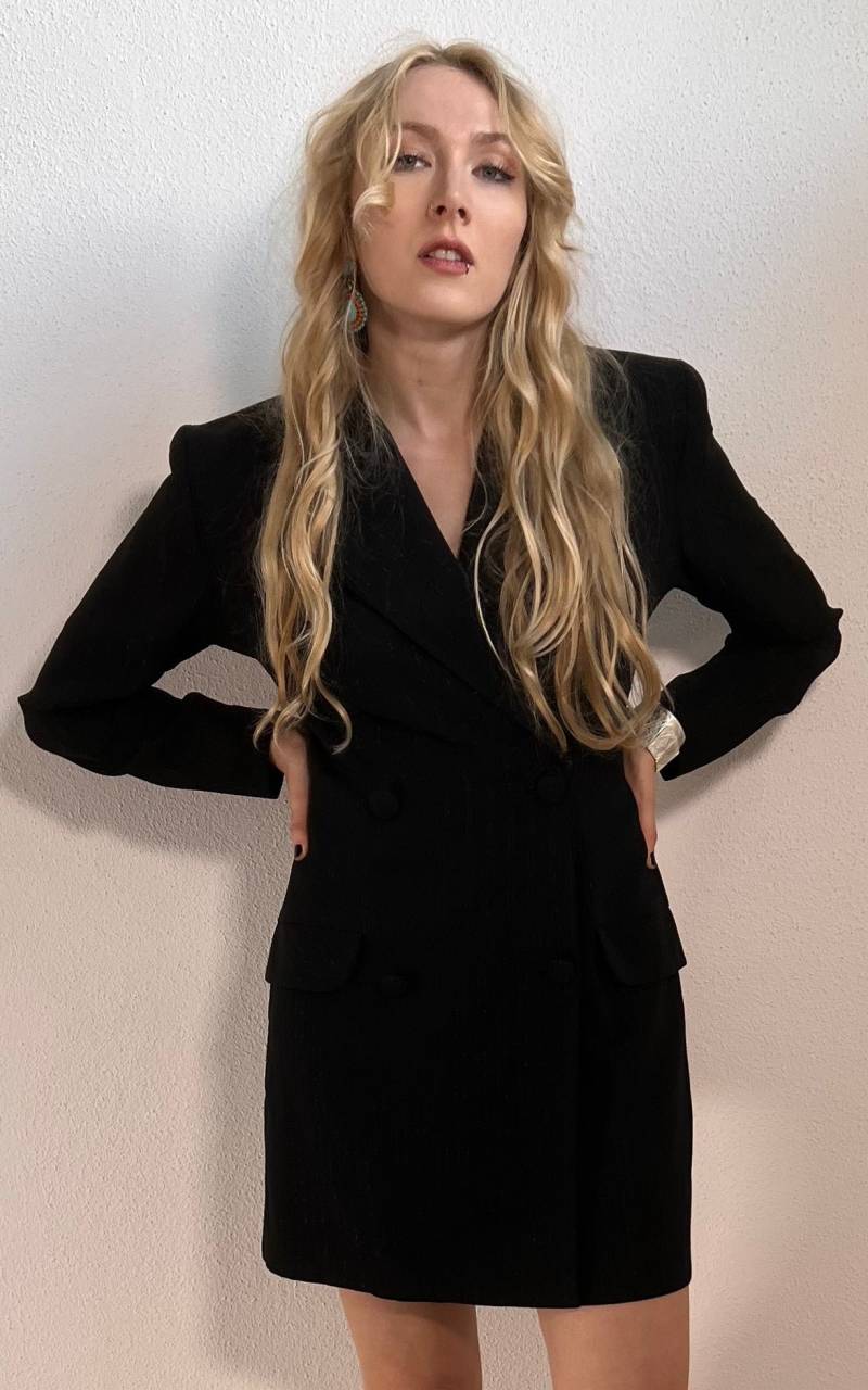 Vintage 90S Joseph Ribkoff Pinstripe Playsuit Vintage 90S Joseph Ribkoff Pinstripe Playsuit von 1968VintageBerlin