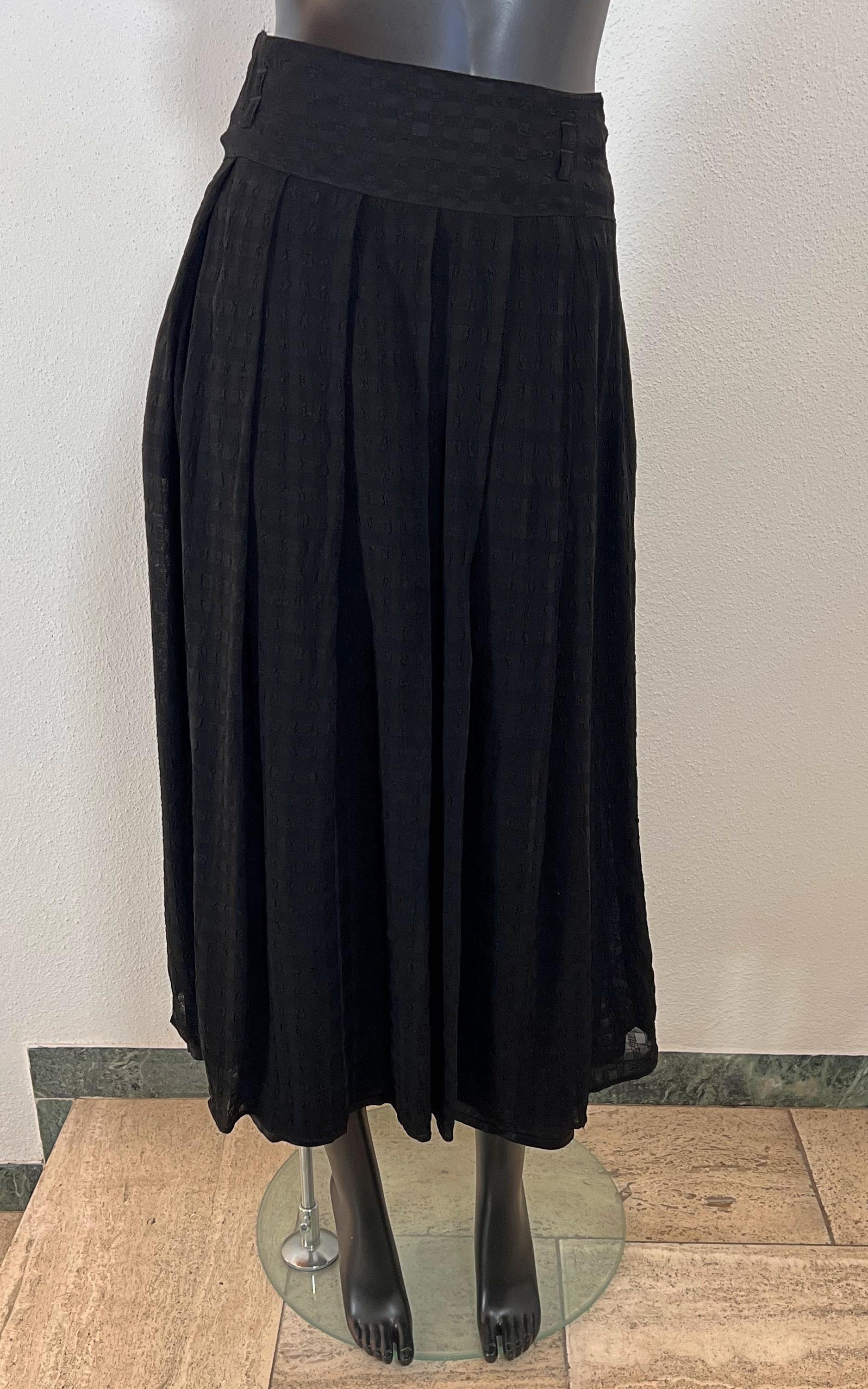Vintage Black Pleated Skirt von 1968VintageBerlin