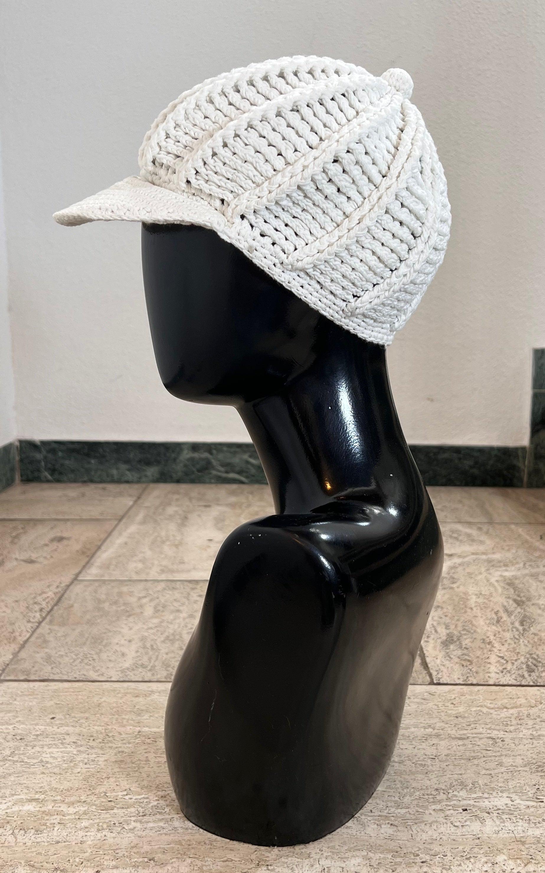 Vintage Crochet Baker Boy Hat von 1968VintageBerlin