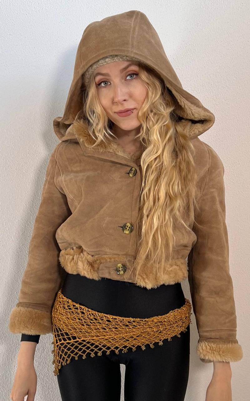 Vintage Cropped Shearling Jacket von 1968VintageBerlin