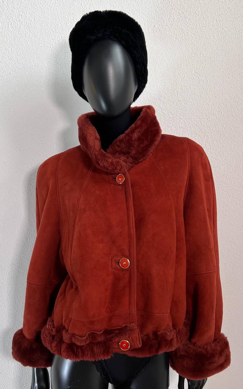 Vintage Cropped Shearling Jacket von 1968VintageBerlin