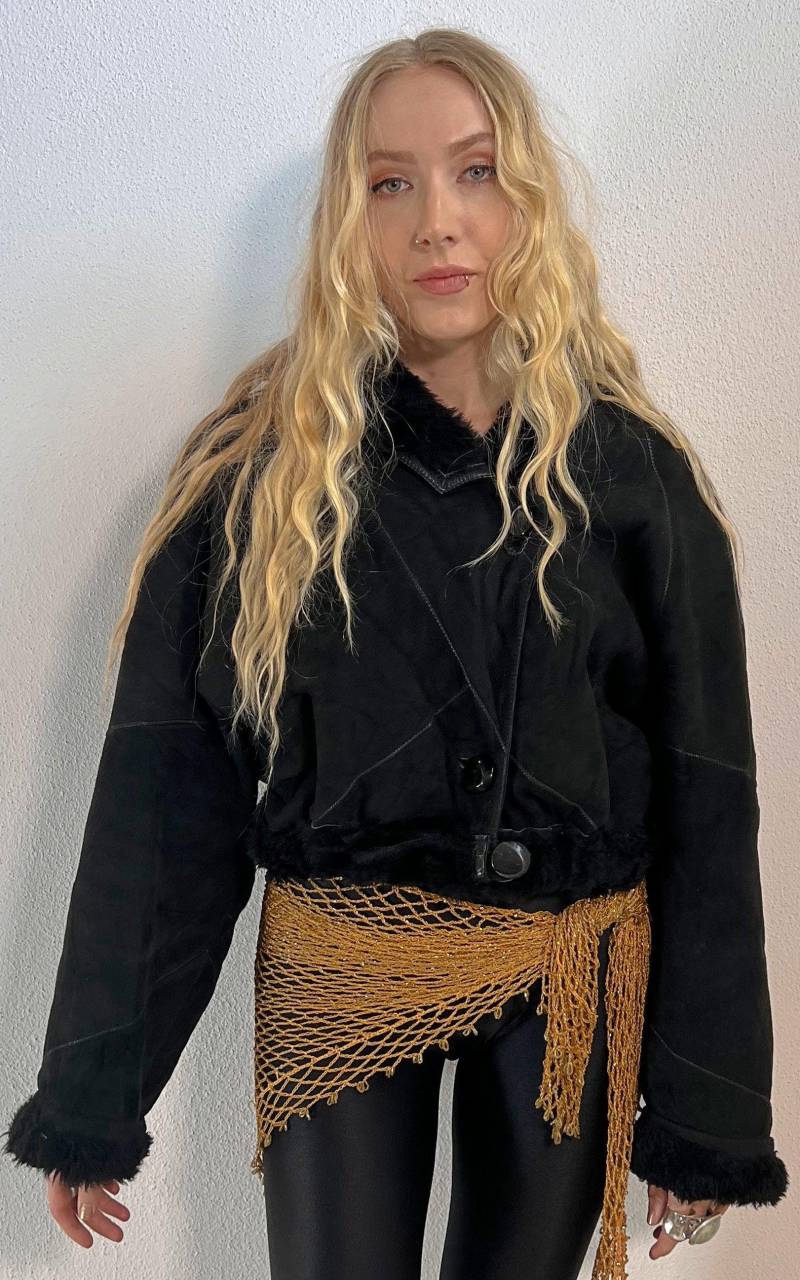 Vintage Cropped Shearling Jacket von 1968VintageBerlin