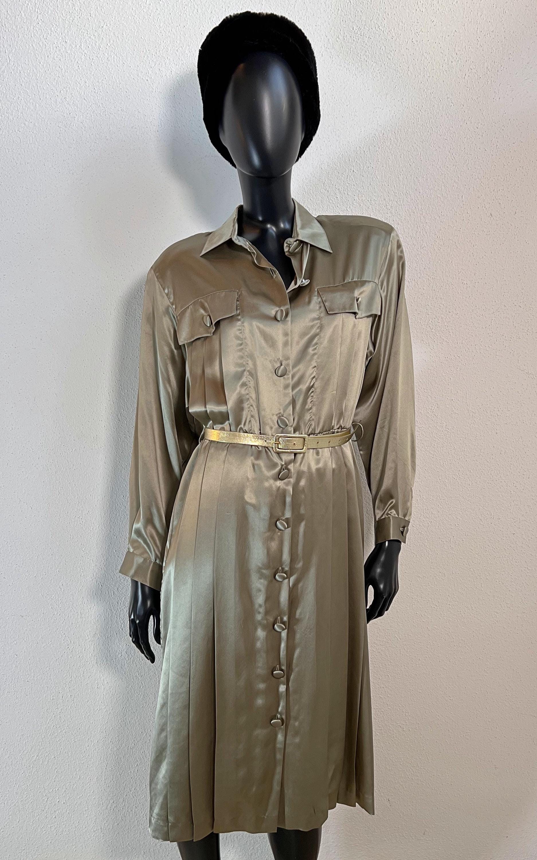 Vintage Golden Silk Dress von 1968VintageBerlin