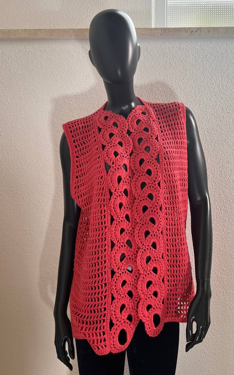 Vintage Handmade 70S Crochet Vest von 1968VintageBerlin