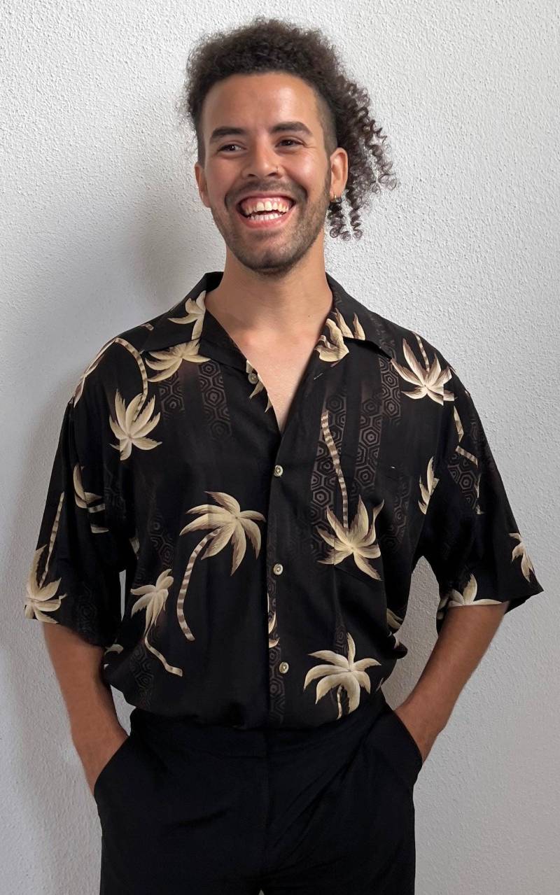 Vintage Mens Bamboo Hawaii Shirt von 1968VintageBerlin