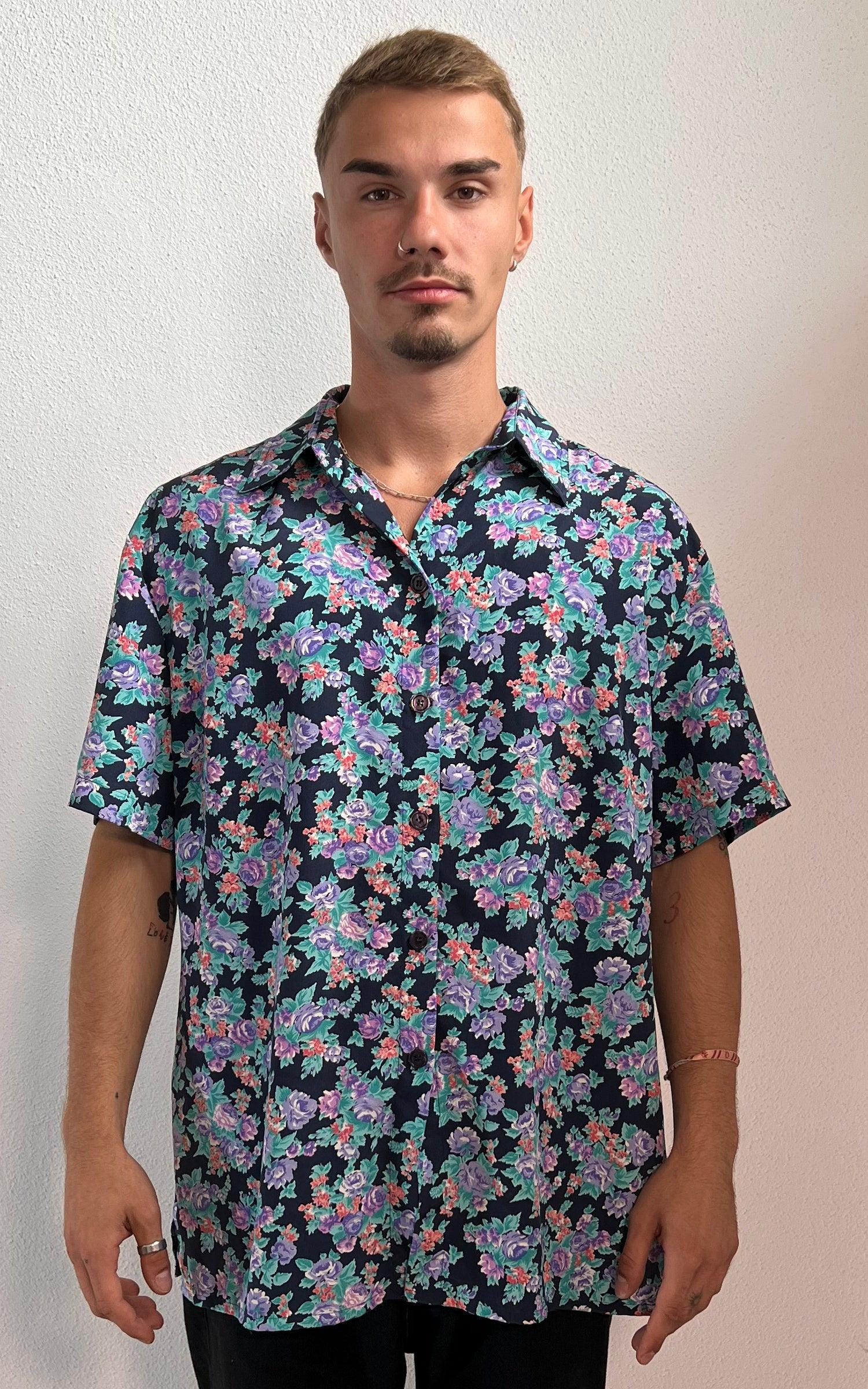 Vintage Mens Flower Shirt von 1968VintageBerlin