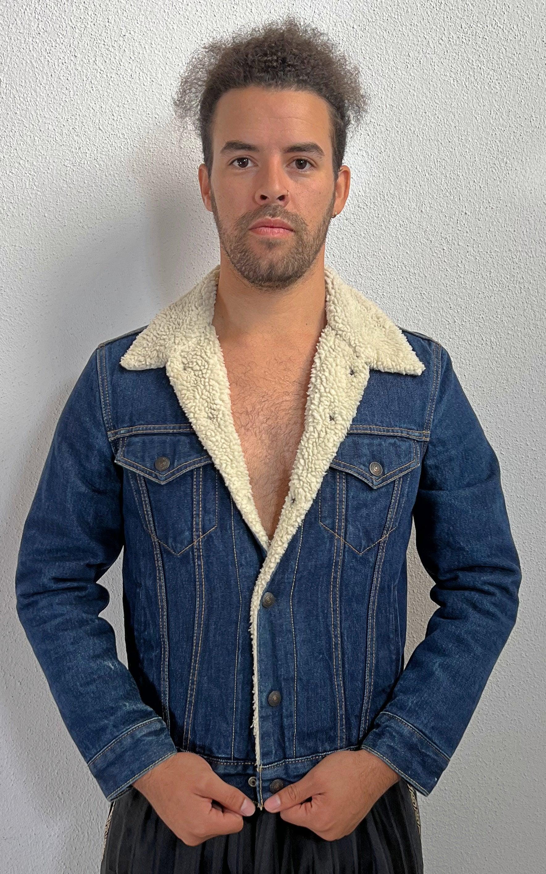 Vintage Mens Levis Sherpa Jacket von 1968VintageBerlin