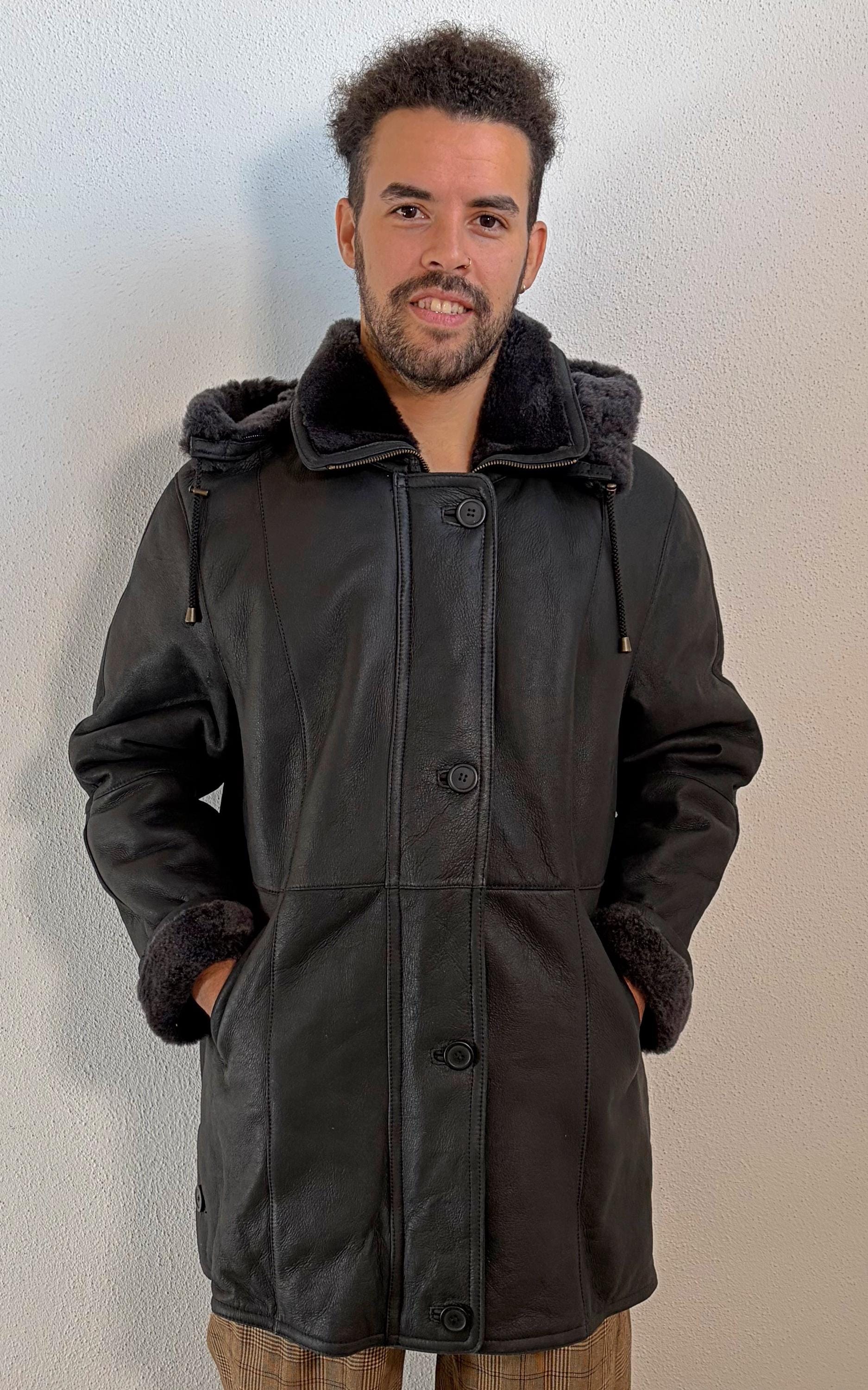 Vintage Mens Shearling Coat Vintage Mens Shearling Coat von 1968VintageBerlin