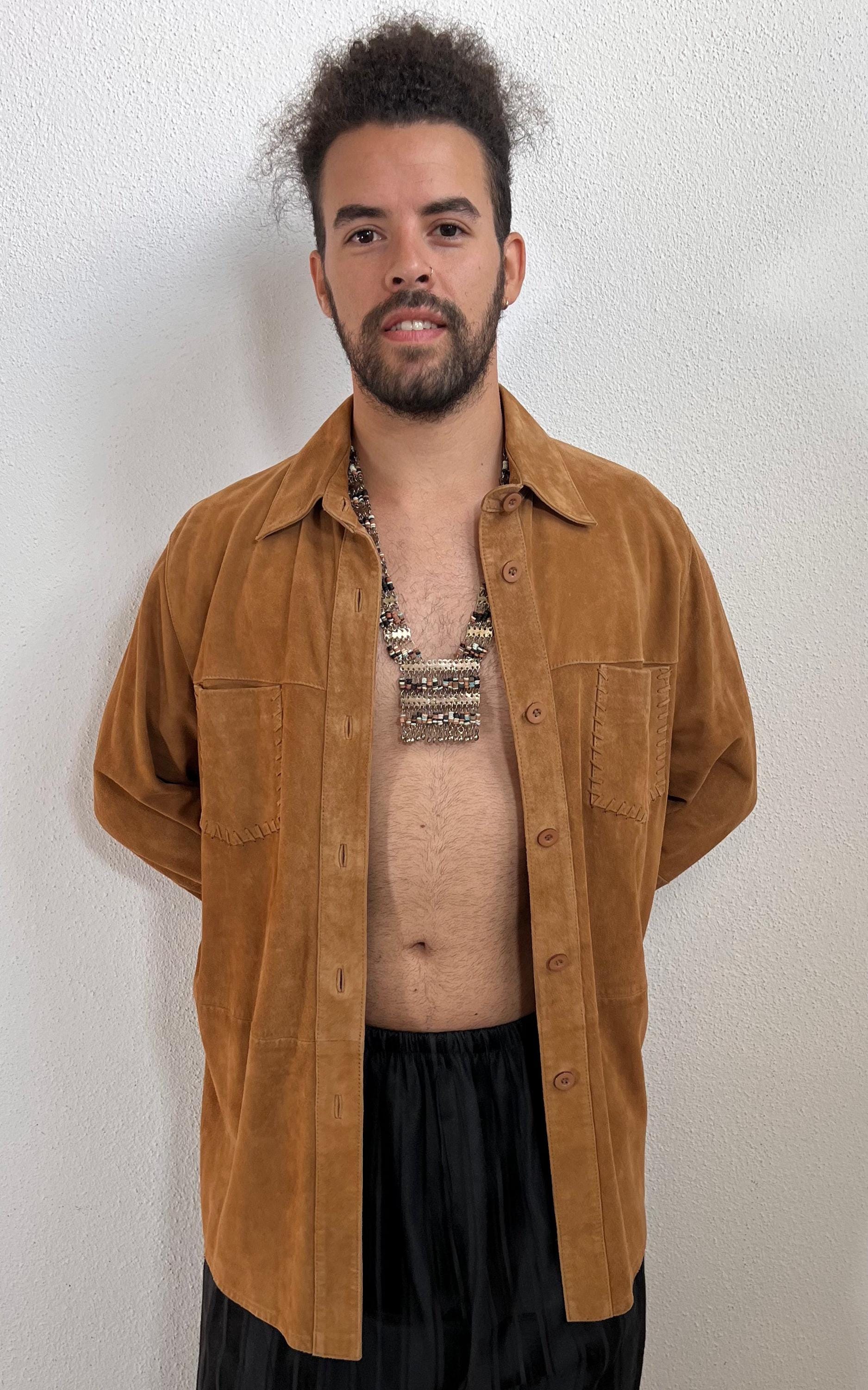 Vintage Mens Suede Leather Shirt von 1968VintageBerlin