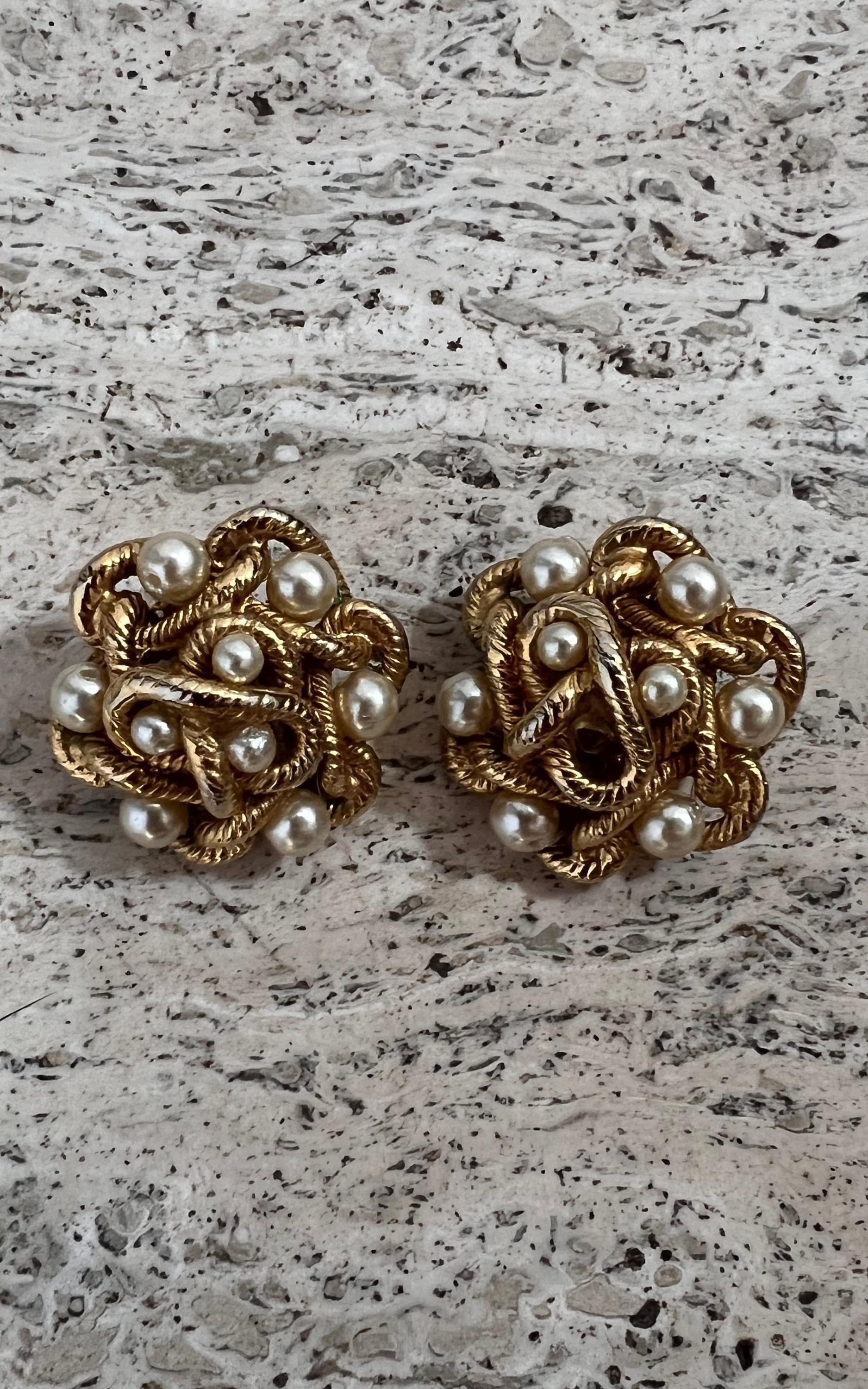 Vintage Mother Of Pearl Clip Ons von 1968VintageBerlin