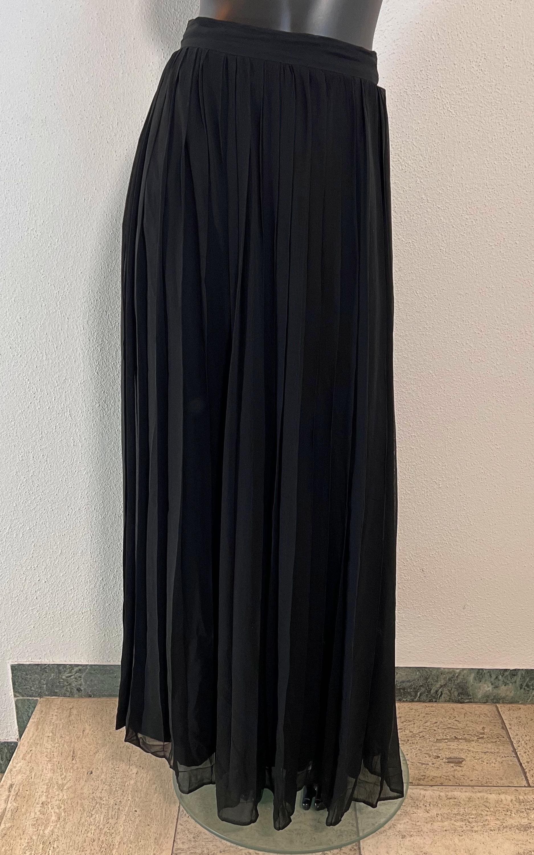 Vintage Pleated Maxi Silk Skirt von 1968VintageBerlin