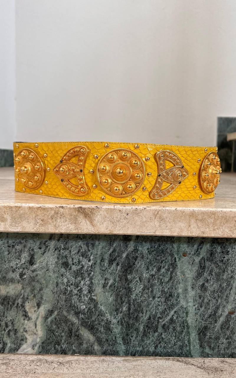 Vintage Python Skin Belt von 1968VintageBerlin