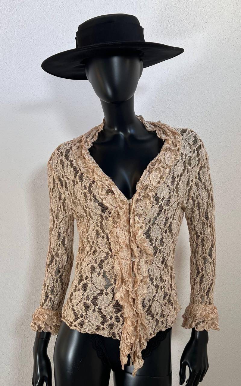 Vintage Volant Lace Blouse von 1968VintageBerlin