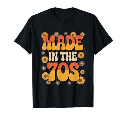 Hergestellt in den 70er Jahren Retro Vintage 1970er Geburtstag Männer Frauen T-Shirt Hergestellt in den 70er Jahren Retro Vintage 1970er Geburtstag Männer Frauen T-Shirt von 1970s Birthday Men Women