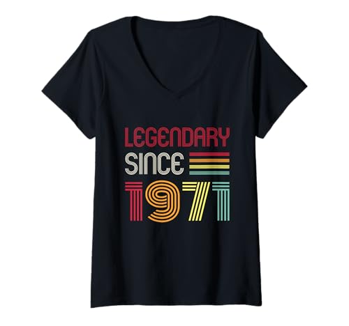 Damen Geburtstag Legendär seit 1971 T-Shirt mit V-Ausschnitt von 1971 Birthday - Vintage 1971 Present