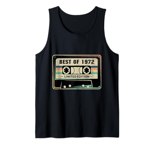 1972 Geburtstag Herren und Damen Tank Top von 1972 Cassette Happy Birthday