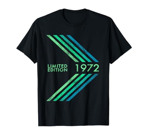 Geburtstag 1972 Limited Edition Männer und Frauen Sportive Stripe T-Shirt von 1972 Limited Edition Men's Women's Birthday