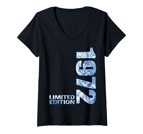 Damen Limited Edition Jahrgang 1972 Mann Frau 53. Geburtstag T-Shirt mit V-Ausschnitt Damen Limited Edition Jahrgang 1972 Mann Frau 53. Geburtstag T-Shirt mit V-Ausschnitt von 1972 Lustige Geschenke zum 53. Geburtstag