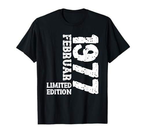 48. Geburtstag Frauen Männer Limited Edition Februar 1977 T-Shirt von 1977 Geburtstag Damen Herren Geburtstagsgeschenk
