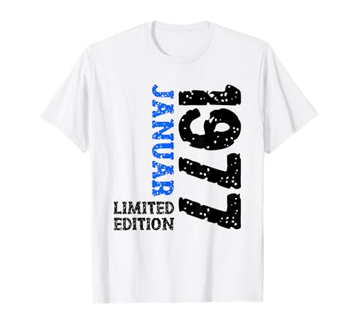 48. Geburtstag Frauen Männer Limited Edition Januar 1977 T-Shirt 48. Geburtstag Frauen Männer Limited Edition Januar 1977 T-Shirt von 1977 Geburtstag Damen Herren Geburtstagsgeschenk