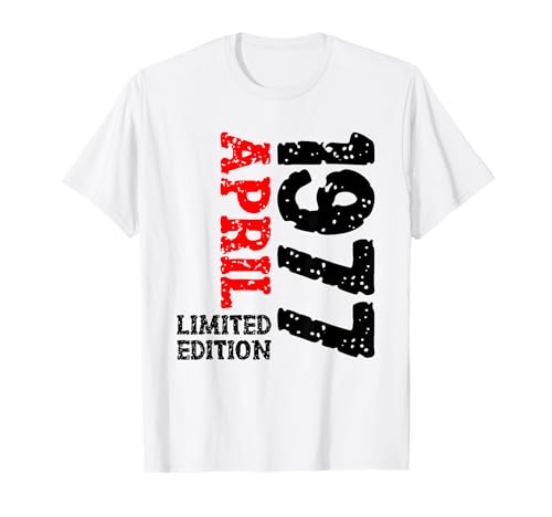 48. Geburtstag Deko Frauen Männer Limited Edition April 1977 T-Shirt 48. Geburtstag Deko Frauen Männer Limited Edition April 1977 T-Shirt von 1977 Geburtstag Damen Herren Geburtstagsgeschenk