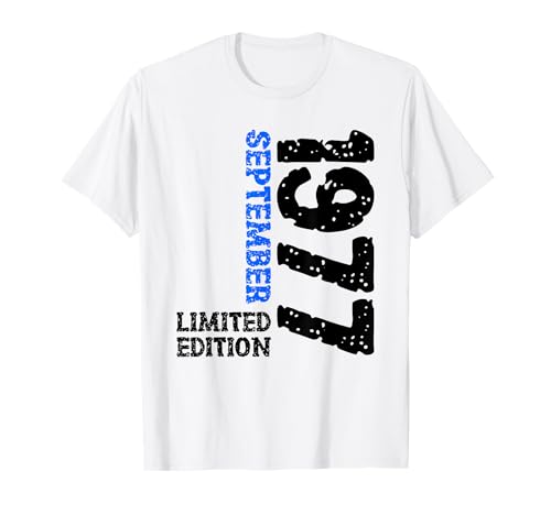 48. Geburtstag Frauen Männer Limited Edition September 1977 T-Shirt 48. Geburtstag Frauen Männer Limited Edition September 1977 T-Shirt von 1977 Geburtstag Damen Herren Geburtstagsgeschenk