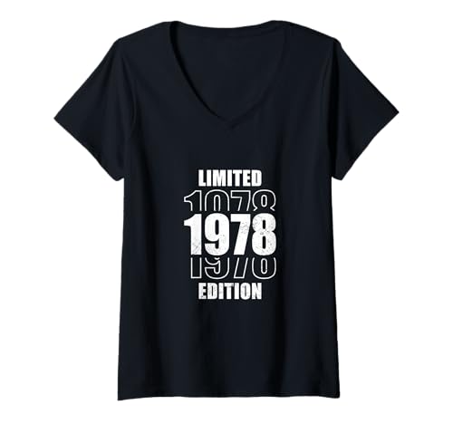 Damen Geburtstag Vintage 1978 Limited Edition - 1978 T-Shirt mit V-Ausschnitt Damen Geburtstag Vintage 1978 Limited Edition - 1978 T-Shirt mit V-Ausschnitt von 1978 Birthday - Vintage 1978 Present