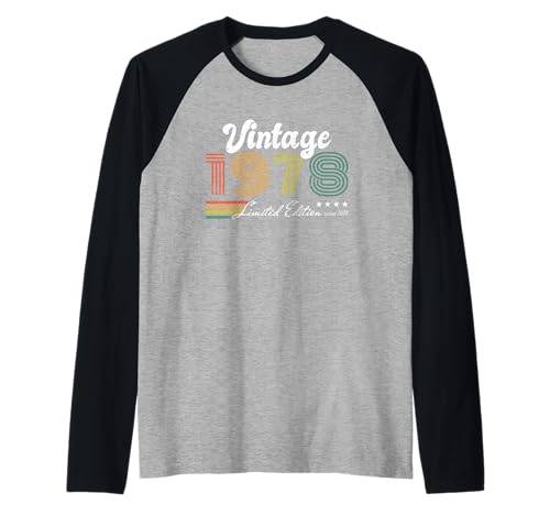 Herren Geburtstag Vintage 1978 Limited Edition - 1978 Raglan Herren Geburtstag Vintage 1978 Limited Edition - 1978 Raglan von 1978 Birthday - Vintage 1978 Present