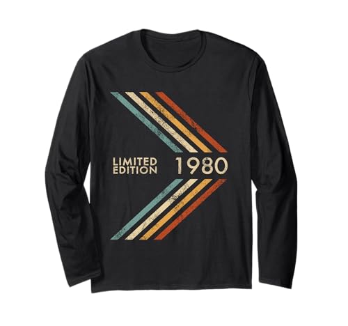 Geburtstag 1980 Limited Edition Herren Damen Vintage Style Langarmshirt von 1980 Limited Edition Sport Vintage Style Birthday