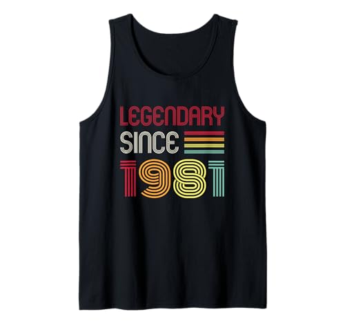 Herren Geburtstag Legendär seit 1981 Tank Top Herren Geburtstag Legendär seit 1981 Tank Top von 1981 Birthday - Vintage 1981 Present