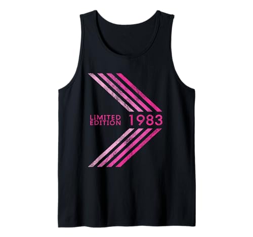 Geburtstag 1983 Limited Edition Damen Sportive Stripe Tank Top von 1983 Limited Edition Women's Birthday Accessories