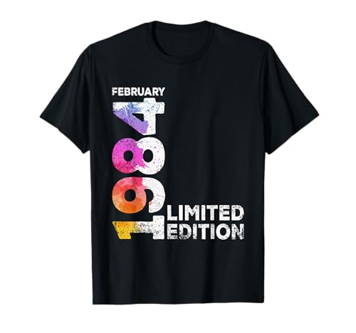 1984 Februar I 40 Jahre 40. Geburtstag Frauen Männer T-Shirt 1984 Februar I 40 Jahre 40. Geburtstag Frauen Männer T-Shirt von 1984 Geburtstag I Limited Edition Februar 1984