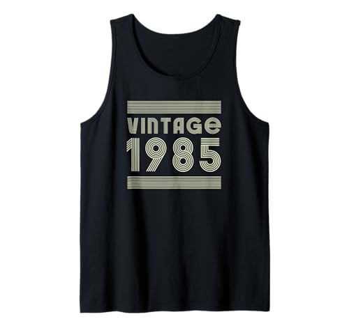Herren Vintage 1985 T-Shirts für Herren Retro Funny 1985 Geburtstag Tank Top von 1985 Geschenk Vintage 1985 Geburtstagsgeschenke