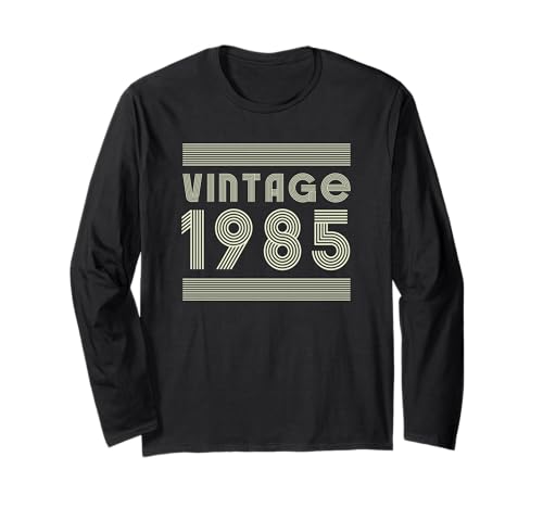 Vintage 1985 T-Shirts für Herren Retro Funny 1985 Geburtstag Langarmshirt von 1985 Geschenk Vintage 1985 Geburtstagsgeschenke