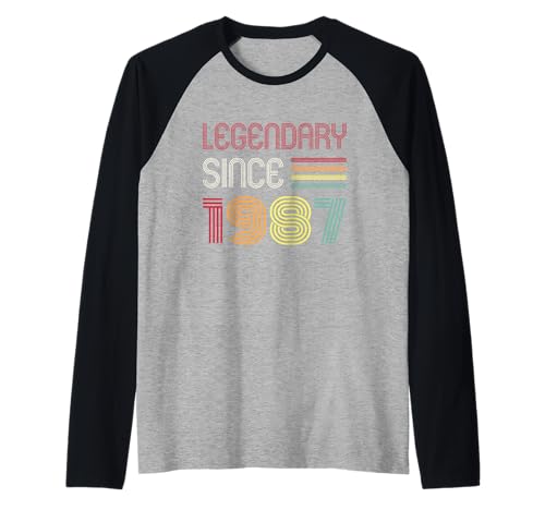 Herren Geburtstag Legendär seit 1987 Raglan Herren Geburtstag Legendär seit 1987 Raglan von 1987 Birthday - Vintage 1987 Present