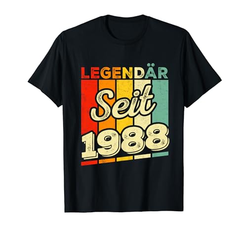 Lustig Legendär Seit 1988 Geburtstag Jahrgang Damen Herren T-Shirt Lustig Legendär Seit 1988 Geburtstag Jahrgang Damen Herren T-Shirt von 1988 Legendär Seit Männer Frauen