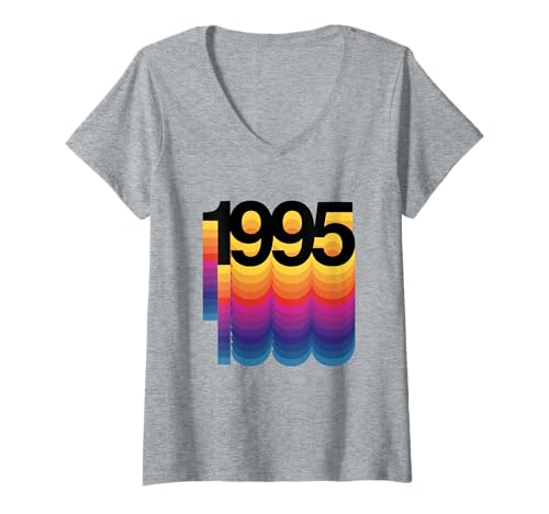 Damen 1995 Limitierte Auflage, Retro 1995, Jahrgang 1995 T-Shirt mit V-Ausschnitt Damen 1995 Limitierte Auflage, Retro 1995, Jahrgang 1995 T-Shirt mit V-Ausschnitt von 1995 Limited Edition Tee Gifts