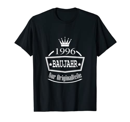 Baujahr 1996 Nur Originalteile Geburtstag Männer Frauen T-Shirt Baujahr 1996 Nur Originalteile Geburtstag Männer Frauen T-Shirt von 1996 Jahrgang Mann Frau Geburtstagsgeschenk