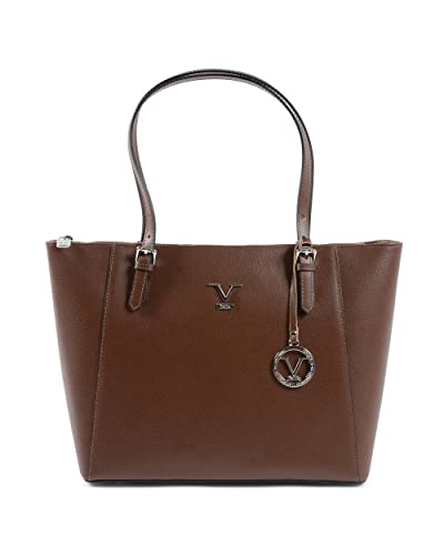 19V69 ITALIA Damen Handbag Dark Brown V09 Palmiert Schokolade Tasche Made in Italy, braun von 19V69 ITALIA