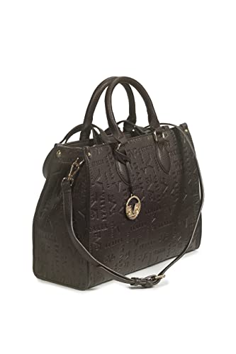 19V69 ITALIA Damen Handtasche Adora Silver Women Handbag, Dunkelbraun von 19V69 ITALIA