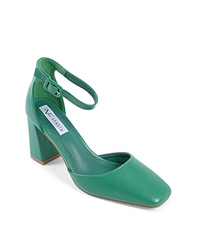 19V69 ITALIA Damen Womens Ankle Strap Pump Black Hll0127 Schwarz Pumps, Verde, 36 EU von 19V69 ITALIA