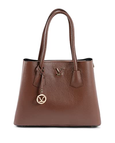 19V69 ITALIA Damen Womens Handbag Dark Brown 10510 V2 Dollar gebrannt Tasche Made in Italy, braun von 19V69 ITALIA