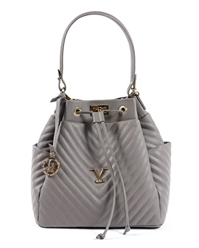 19V69 ITALIA Damen Womens Handbag Dark Grey BH10272 52 Sauvage SMOG Tasche hergestellt in Italien, Grigio von 19V69 ITALIA