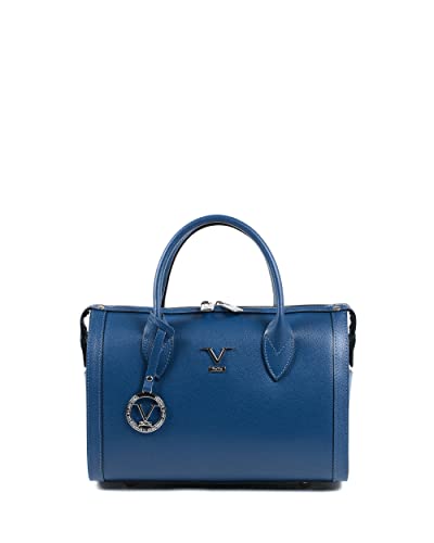 19V69 ITALIA Damen Womens Handbag V014-s Palmiert Blue Jeans Tasche Made in Italy, blau von 19V69 ITALIA