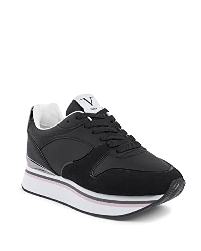 19V69 ITALIA Damen Womens Sneaker SNK 003W Black Oxford-Schuh, Nero, 37 EU von 19V69 ITALIA