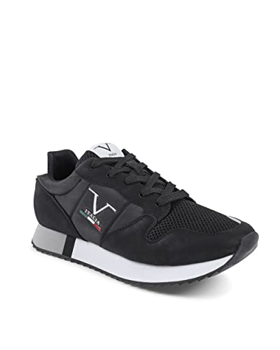 19V69 ITALIA Herren Sneaker SNK 003 M Black Oxford-Schuh, Schwarz, 43 EU von 19V69 ITALIA