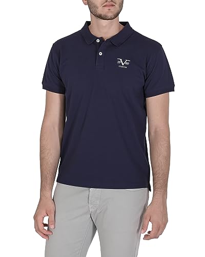19V69 ITALIA Herren Vsc1mpl01 Navy Polohemd, Marineblau, Small von 19V69 ITALIA
